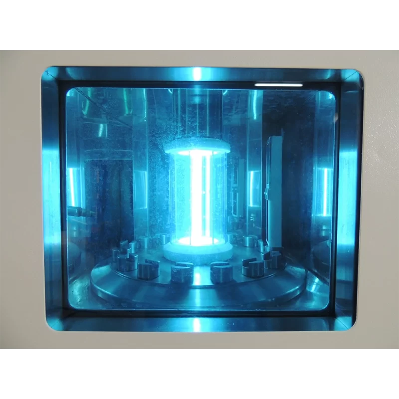 A demonstration of the inner workings of a xenon lamp weather chamber