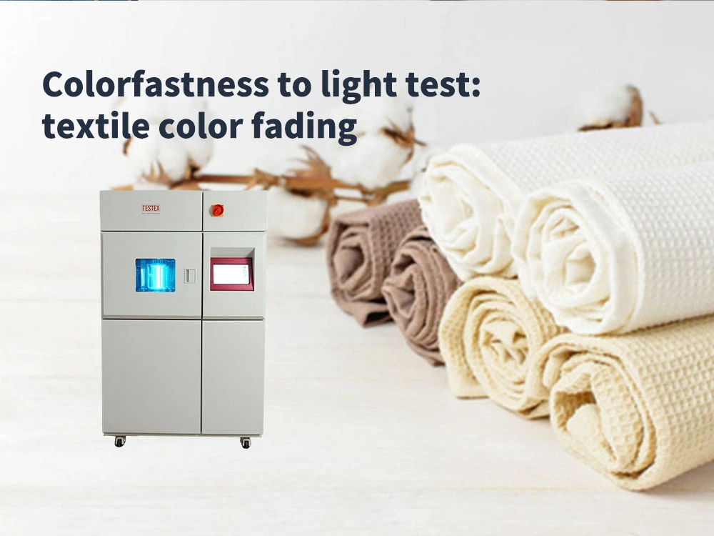Colorfastness to light test textile color fading